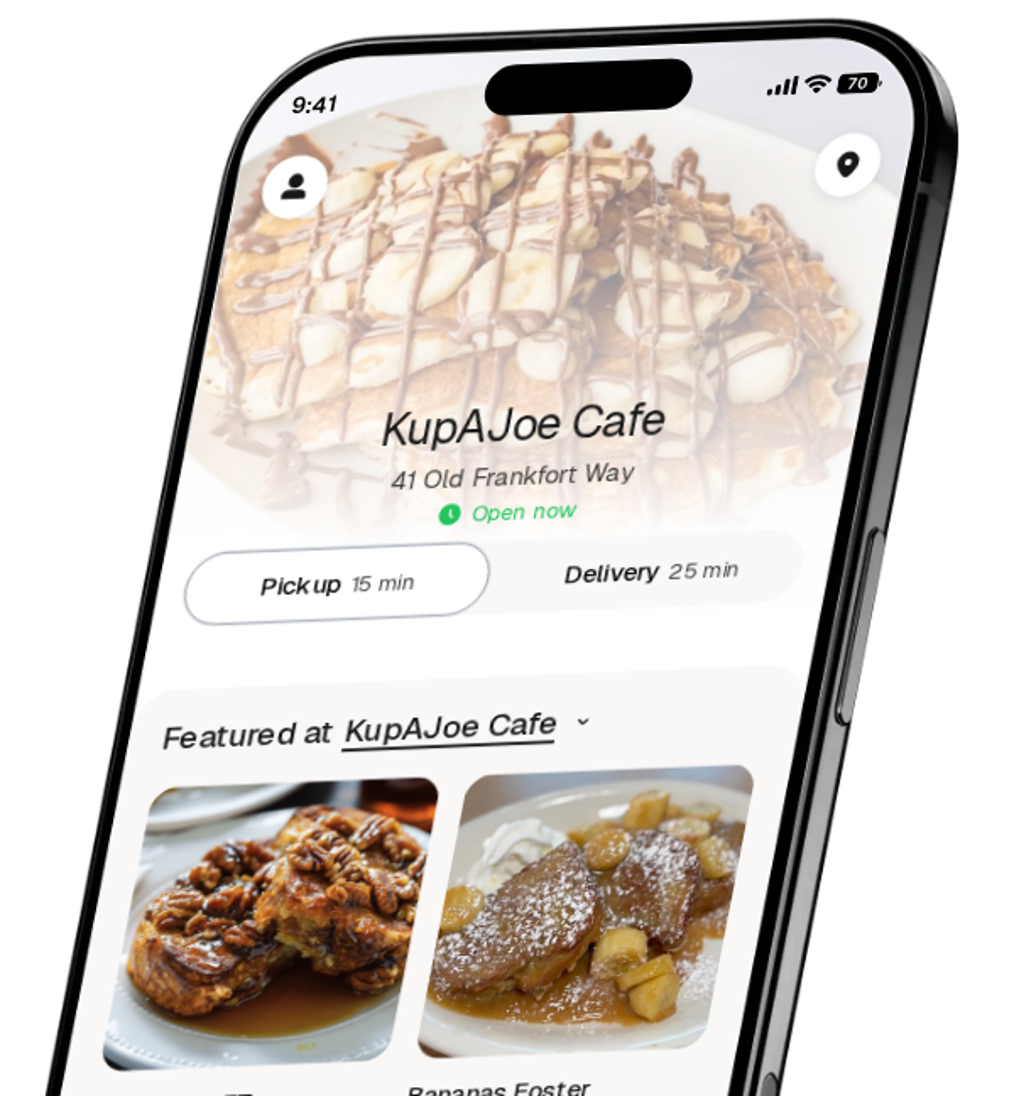 KupAJoe Cafe app preview
